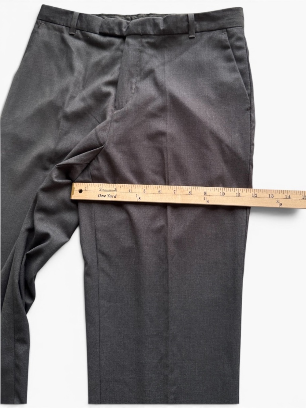 CALVIN KLEIN Gray Dress Pants Men’s Size 20 Regular Flat Front - Picture 6 of 9